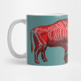 Bison Skeleton Interactive Red&Blue Filter T-Shirt Mug